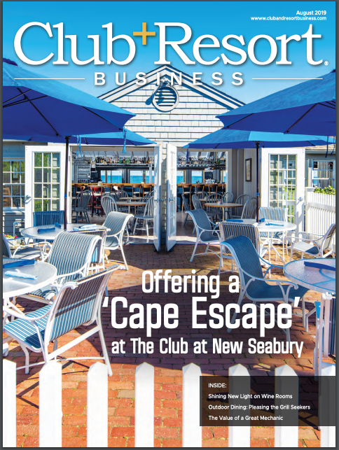 The Club at New Seabury, a premier Private Golf Community boasting resort amenities with spectacular views of the iconic Nantucket Sound, is the cover story of the August issue of Club + Resort Business magazine.