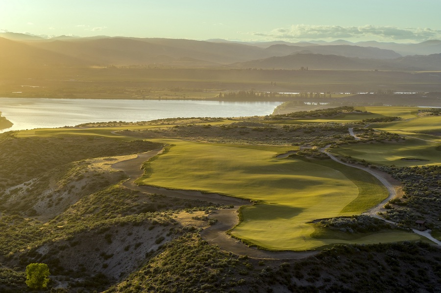 ariel view of the Gamble Sands Golf Course