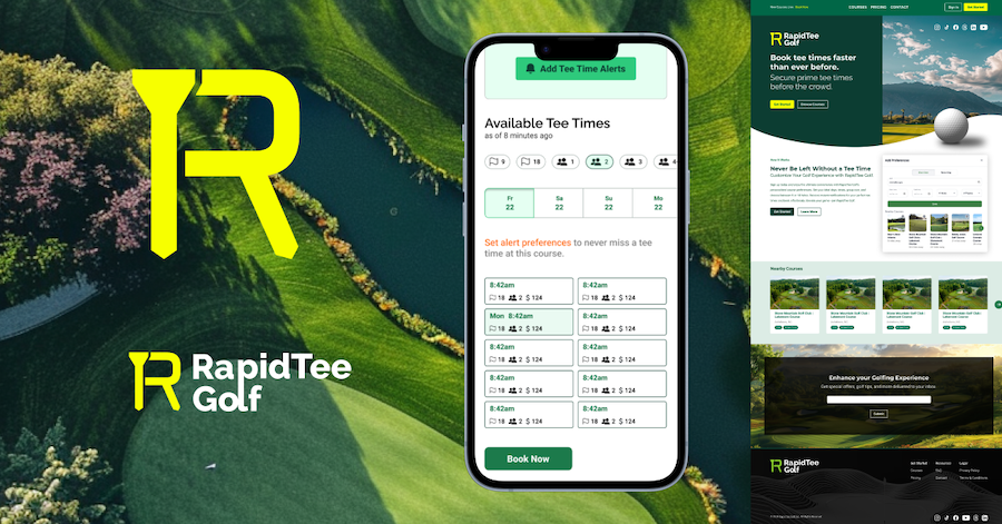 Preview of RapidTee golf platform.