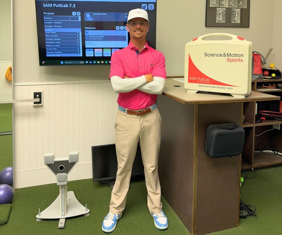 Nick Iacono in his studio at Merion Golf Club: