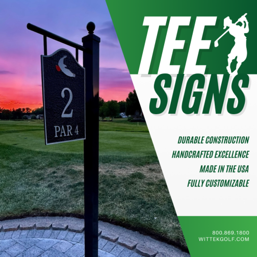 ELEVATE YOUR GOLF COURSE WITH WITTEK GOLF'S CUSTOMIZABLE TEE SIGNS