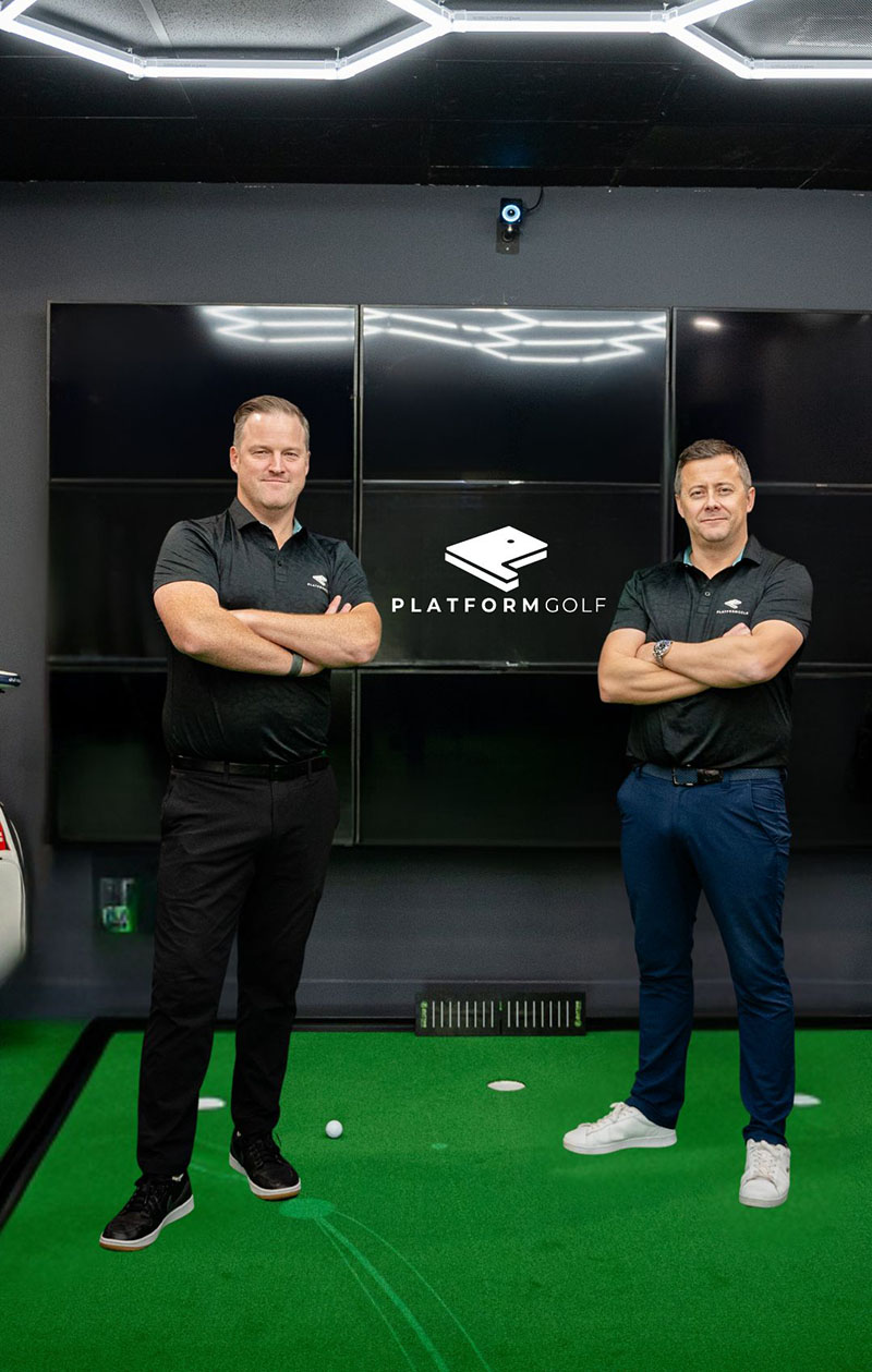 PLATFORM Golf founders Thomas Hackett (left) and Rory Flanagan.
