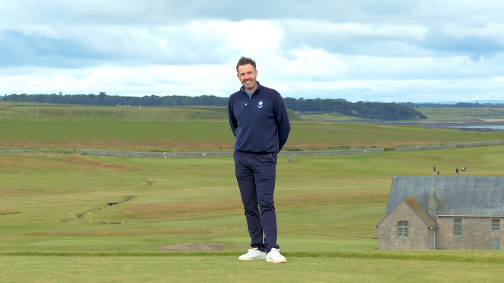 Fraser Crawford pictured on golf course in Scotland