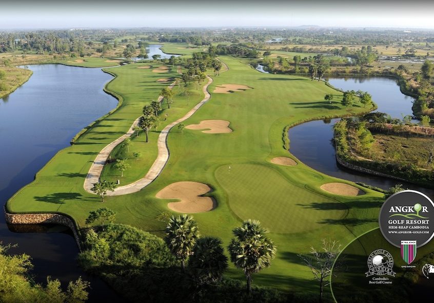 Hole 14, par 4.
December 10, 2011. Angkor Golf Resort, Kasekam Village, Sra Nga, Siem Reap, Cambodia. Mandatory credit: Richard Castka/Sportpixgolf.com