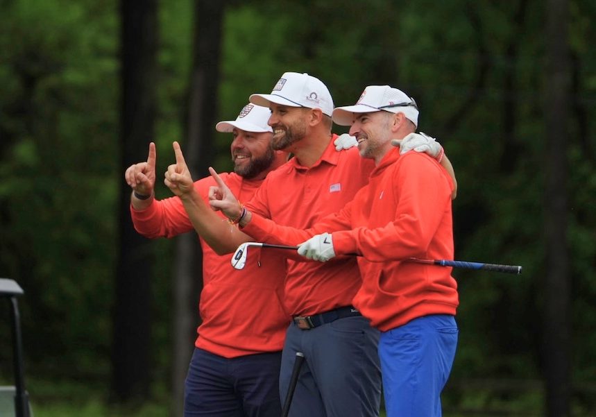 BrianMackeyDirectorofInstructionatBallenIslesCountryClubalongwithMarkDeLauraandNickBovaplayingintheGolfForeVeterans24-Hou